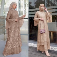 MAXI GELA TILE BRUKAT NEW MAXI/ MUSLIM GAMIS/ DRESS/ Wanita MUSLIM FASHION/ / CASH ON DELIVERY/ BRUK