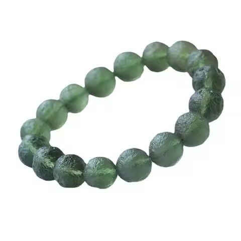 9-10mm Moldavite Czech meteorite impact glass bracelet Natural Unprocessed stone crystal energy ston