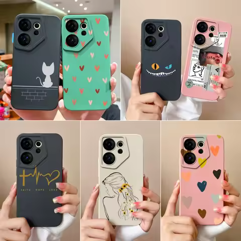 For Tecno Camon 20 Premier 5G Phone Case Love Heart Soft Silicone Back Cover for Camon20premier CK9n