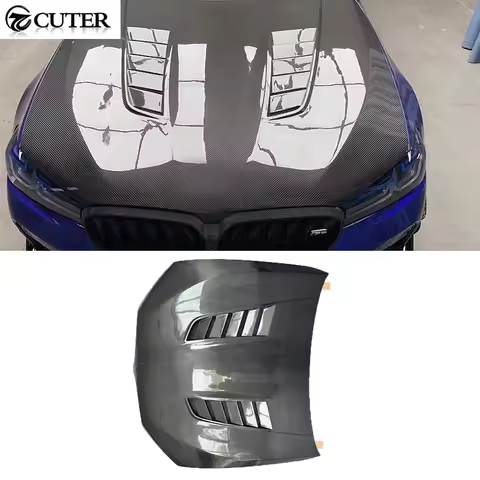 F90 M5 G30 5 Series Forged Carbon Fiber Front Engine Hood Cover with Air Vents for Bmw F90 M5 530i 5