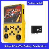 Dual 3D Joystick Handheld Game Console R36S 3.5Inch IPS Screen 64GB Video Storage 3200mah Battery Ca