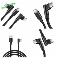 [COD] 90 Degrees Type C Cable, Elbow Quick Charge PD 60W Quick Charger Cord, Charge Data Cable Nylon