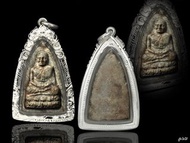 泰國高僧佛牌 － 2514 Wat Sai Kao【 阿贊弄 第一期機器模 龍普托 】塔帕贊鑑定卡