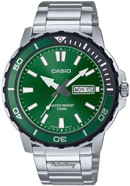 นาฬิกาข้อมือผู้ชาย CASIO Quartz รุ่น MTD-125D ขนาดตัวเรือน 46.5 มม. ตัวเรือน สาย Stainless steel สีเ