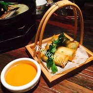 Bakul Bambu 1YKQ火锅提篮 Bambu Bakul Penyediaan Makanan Bakul Bambu Kreatif Barangan Dapur Restoran Hotp