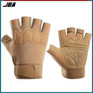 JBA Gym Gloves Men Half Finger Adjustable Velcro Durable Anti-Slip Palm Weight Lifting Gloves Breath