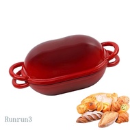 RUN Round Cast Iron Bread Pan With Lid For Sourdough Baking Slow Roasting Enamel Coated Dutch Oven F