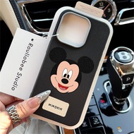 For POCO C65 M3 M6 PRO X6 X3 M6 M5S Redmi Note 13 12 10 Cute Mickey Leather Case PWJK900A