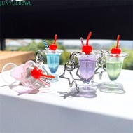 JUNYUE88WL Ice Cream Key Chain, 3D Simulation With Star Cherry Cream Cup, INS Style Cute Kawaii Pend