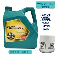 NEW ORI PERODUA FULLY 0W20 4L ALZA BEZZA ARUZ MYVI ATIVA AXIA VIVA ENGINE OIL SYNTHETIC NEW MINYAK H