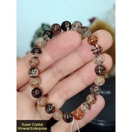 (Local Ready Stock/本地现货)天然巴西(Gred 6A)4季幽灵水晶圆珠手串Natural Brazil (Gred 6A)4 Seasons Phantom Crystal Bea