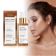 OceAura Bronze Body Shimmer Oil Bronzer Long-Lasting Waterproof Rose Gold Glow Moisturizing Highligh