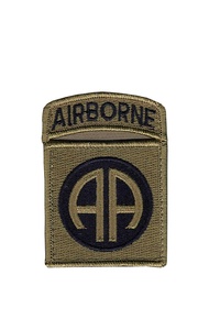 82nd Airborne Division New OCP Patch and Tab Sewn Together with Hook (EA)