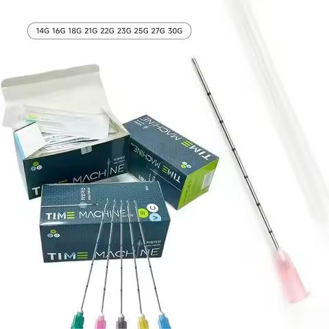 50Pcs/Box Disposable Blunt Tip Micro Cannula Needle 18G-30G 25/38/50/70mm Sterile Fine Cannula Needl