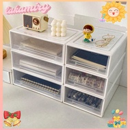 LAKAMIRY Stackable Storage Box, Plastic Multifunction Drawer Storage Box,  Visible Stackable Desktop