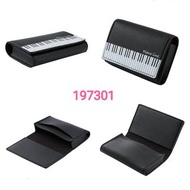 197301—日本 Piano line 出品皮革鋼琴圖案卡片套 unisex music keyboard card holder