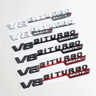Car Fender Side Emblem V8 Biturbo 4matic Logo For Mercedes C63S W205 E63S W213 S63 W222 GLC63S X253 