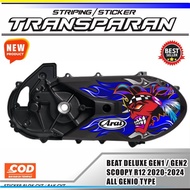 CVT BACK STICKER TRANSPARENT STICKER/ CVT BLOCK SCOOPY MOTORCYCLE POLE LINE GENIO/ / NEWBEAT deluxe 
