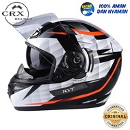 Helm Full Face Kyt K2 Rider Motif Diamond Black White Double Visor Original Full Face