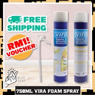 750ml Vira Polyurethane Foam Caulk PU Waterproof Foam Spray Penampal Lubang 泡沫填缝剂