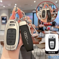 Zinc Alloy Leather Car Remote Key Case Cover for Audi A3 A4 B9 A6 A7 4K A8 E-tron Q5 Q8 C8 D5 SQ8 Fo
