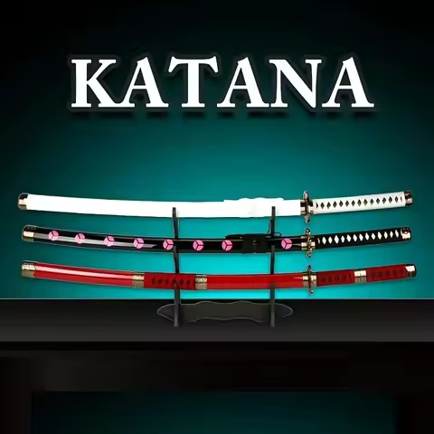 Wooden One Piece Katana Swords Real Size Japanese Anime Katana Sword Simulation Roronoa Zoro Cosplay