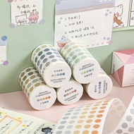 Morandi Polka Dot Sticker Handbook Sticker Handbook Decorative Sticker Polka Dot Masking Paper Basic