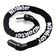 NDakter Bike Lock, Extra Long Anti-Theft Bike Chain Lock(6ft to 3.2ft) with 5 Digit Resettable Combi