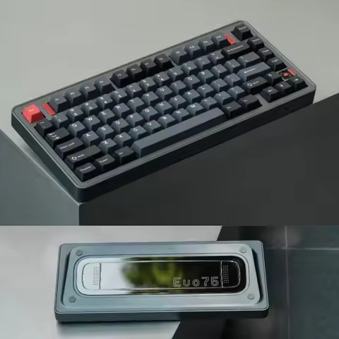 Evo75 Mechanical Keyboard Tri-mode 2.4G Wireless HiFi PBT Sublimation Customized Aluminum Keyboard R