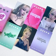 柳智敏AESPA镭射小卡50张三寸单人* 新专辑LOMO卡拍立得明信片贺卡Girl group aespa Giselle postcard sticker gift box, high-value 