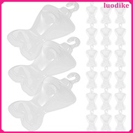 100 Pcs Hangers Wardrobe Coat Miniature Clothing Clothes Hanging Rack 9.50X5.50X2.50CM Transparent