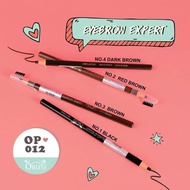ดินสอเขียนคิ้วแบบดึงเชือก โอบิวซ์​ Obuse Eyebrow Expert ( 1 แท่ง ) มีให้เลือก 4 สี #OP-012