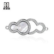 Gourd Accessories Handmade Mother-Oyster Beaded Empty Holder Pearl Buckle Ending Buckle diy Necklace