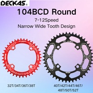 DECKAS Round 104BCD 40/42/44/46/48/50/52 T Getande Mountain Bicycle Wiel MTB Bike For 8-12 Speed Cra