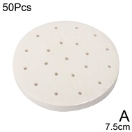 50PCS Steamer Paper Round Paper Pad 7.5/10/20/24/26cm Paper Steaming Baking Sum Dim Oil Non-stick Fryer Paper Paper Pad Paper Pad Steamer Air H4G3