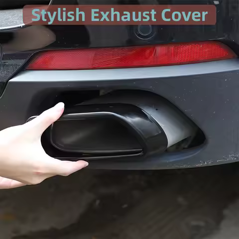 For BMW X5 F15 X6 F16 2014-2018 Stainless Steel Black Car Exhaust Pipe Cover 1Set Automobiles Tail T