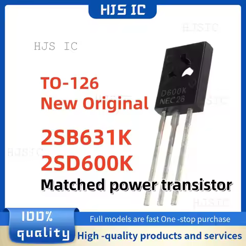5pairs/10PCS Brand New Original 2SB631K 2SD600K B631K D600K TO-126 Matched power transistor Best Qua
