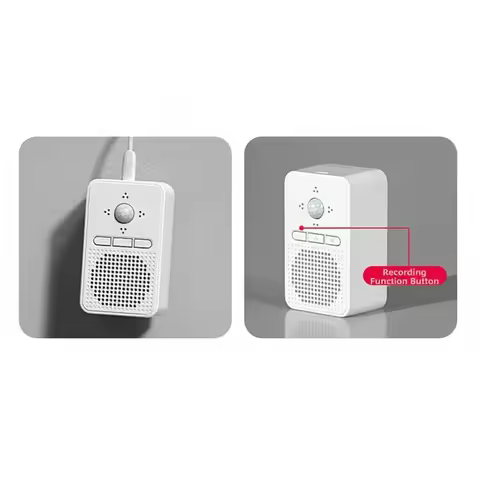 Voice Enabled Wireless Doorbell for Store Entrance 300m Signal Coverage 20 Tones 82dB Sound Level 84