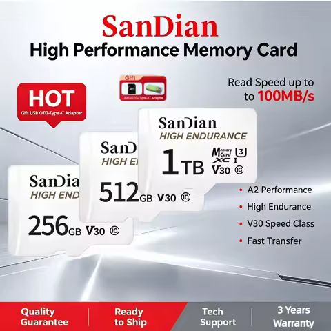 SD Card Micro 256GB 2026 New Micro TF SD Card 128GB 256GB U3 V30 High Speed Top Quality Memory Card 