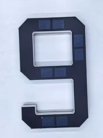 9 Inch House Numbers Weatherproof Outdoor House Numbers Solar Led House Letters Led For Front Yard O