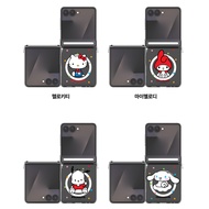 Sanrio characters clear hinge cover magnetic case for galaxy z flip 7 6 5 fe strap holder