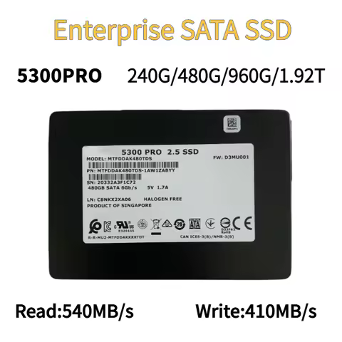 For Micron SSD 5300PRO 240G 480G 960G 1.92TB 3.84TB 2.5" SATA 3 Enterprise Server Solid State Drive