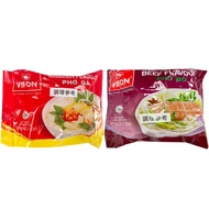 VIFON Vietnam Kueh Teow Chicken Flavor/Beef Flavor (60g) Instant Noodles Imported Vermicelli Beef [Small San Meiri] D020004