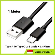 Type-A To Type-C USB Cable 3 Pieces Bundle (1 Meter)