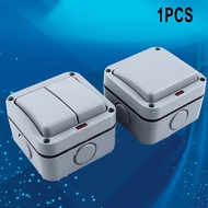 [stock]❥ Weatherproof Waterproof IP66 1 Gang 2 Gang Light Switch Outdoor Storm Resistant