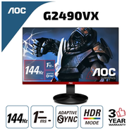 [ประกันศูนย์ 3 ปี] AOC 23.8"G2490VX (HDMIDPVA) FullHD FreeSync "144Hz" FHD Gaming Monitor จอมอนิเตอร