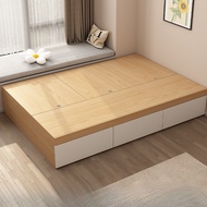 Solid Wood Floor Bed Simplicity Tatami Bed Frame No Headboard Platform Bed Tatami Bed