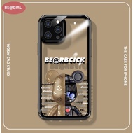 Bearbrick Mobile Case Phone Cover Transparent Glass IPhone Huawei p30/p30pro/p40/p40pro