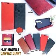 Vivo V7 PLUS FLIP CASE CANVAS DIARY Leather FLIP COVER MAGNET