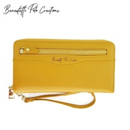 YD2 Benedetti POLO Creations Lana Zip-Around Long Purse Yellow